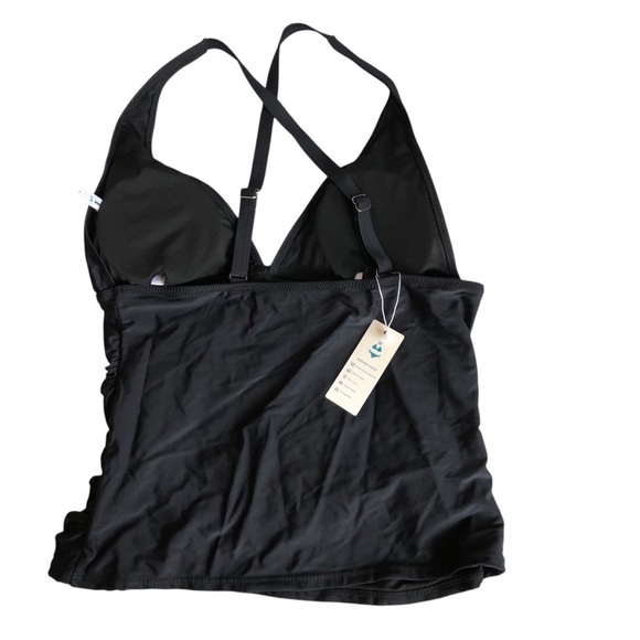 Beachsissi Tankini Top Black Size Large NWT - Picture 2 of 7